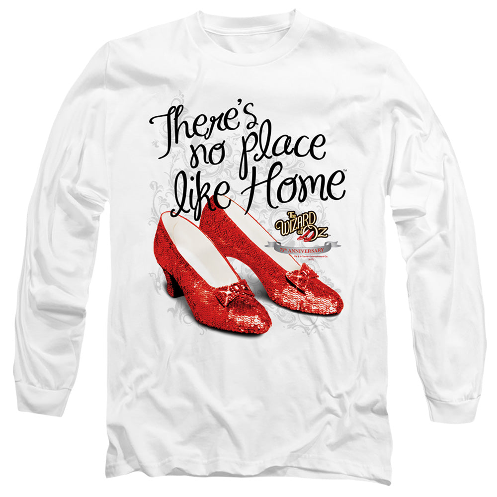 Wizard Of Oz Ruby Slippers 75Th Anniversary Mens Long Sleeve Shirt White Officially Licensed