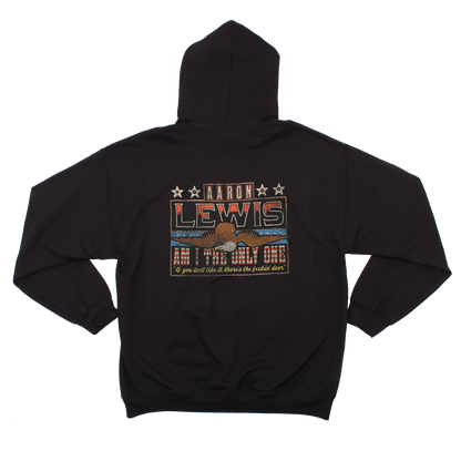 Aaron Lewis Only One Eagle Mens Hoodie Black