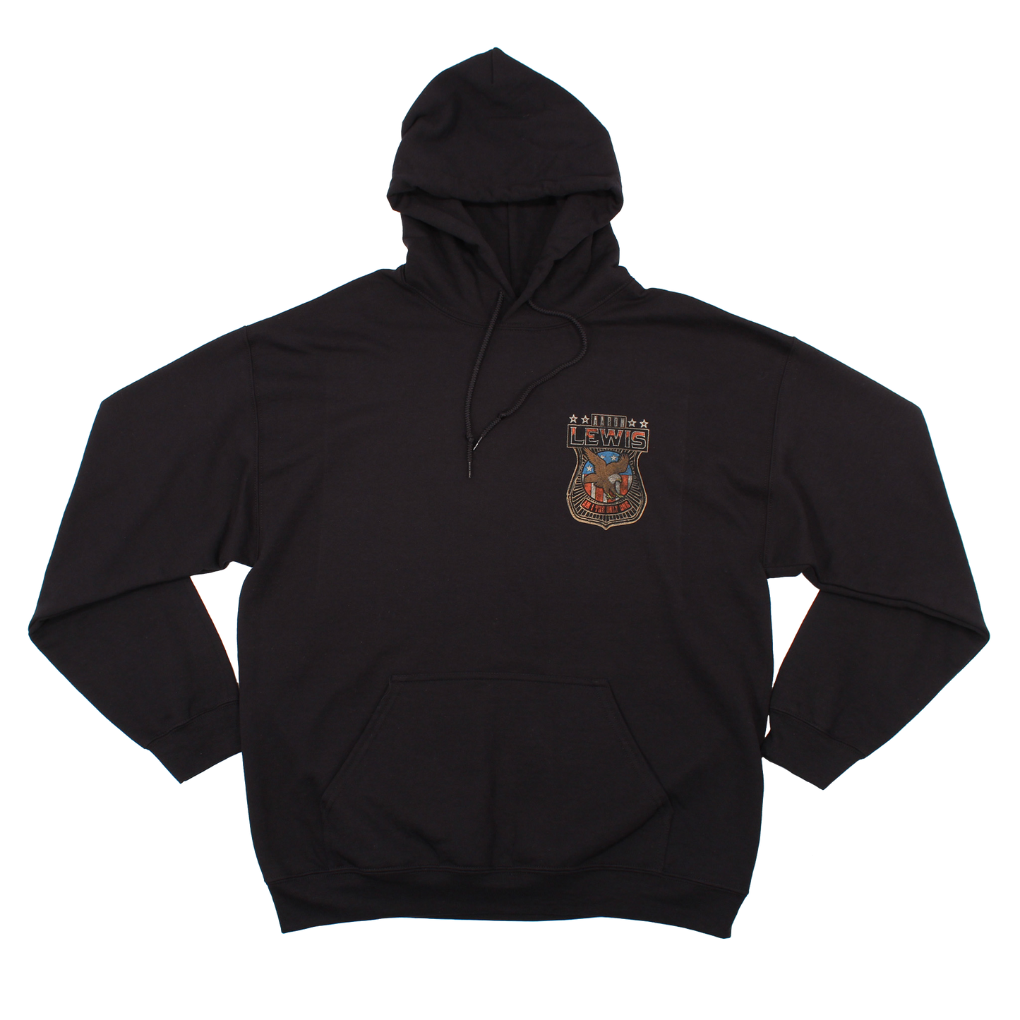 Aaron Lewis Only One Eagle Mens Hoodie Black
