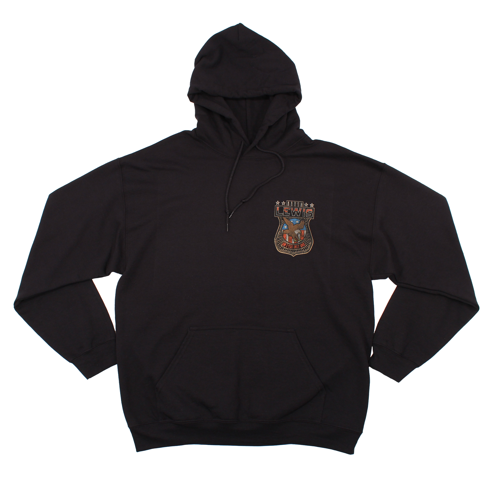 Aaron Lewis Only One Eagle Mens Hoodie Black
