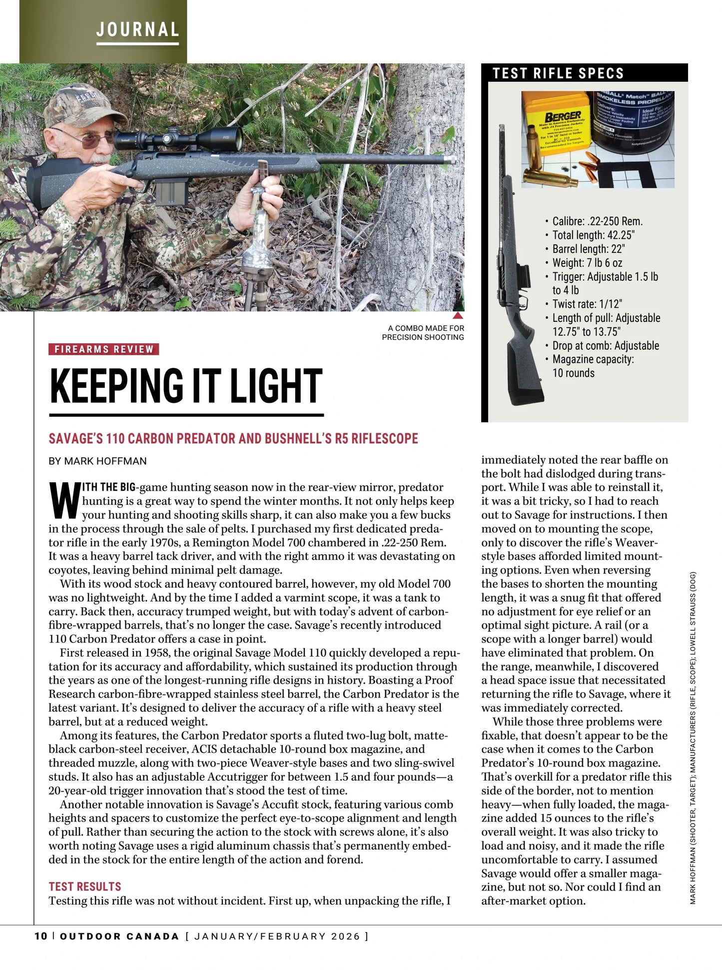 Outdoor Canada - Winter 2026: Hardwater Ice Fishing Special, Lipless Crankbaits, Canoe Making, Life Of A Trapper, Dusky Grouse Hunting, Snowmobile Adventures, Mexico's Fly-Fishing Secret & More!