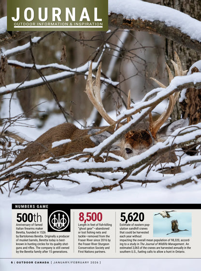 Outdoor Canada - Winter 2026: Hardwater Ice Fishing Special, Lipless Crankbaits, Canoe Making, Life Of A Trapper, Dusky Grouse Hunting, Snowmobile Adventures, Mexico's Fly-Fishing Secret & More!