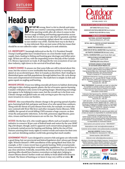 Outdoor Canada - Fishing Special 2026: All-New Tackle Guide, 15 Select Hot Spots, Top Pro Tips, Bowfishing Gear, Backcountry DIY, Monsters Of Mackenzie, Fishing Boats & More!