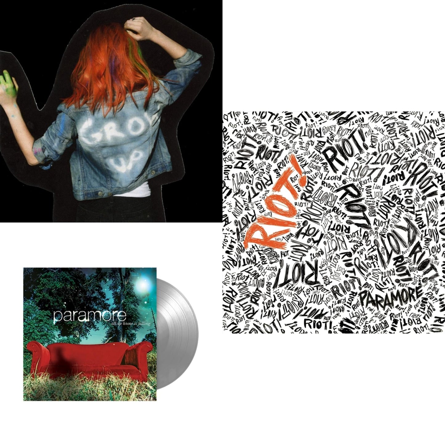 Paramore - Paramore (2LP) & All We Know Is Falling (Silver LP Vinyl) & Riot! (Fbr 25Th Anniversary Edtion/Silver LP Vinyl)