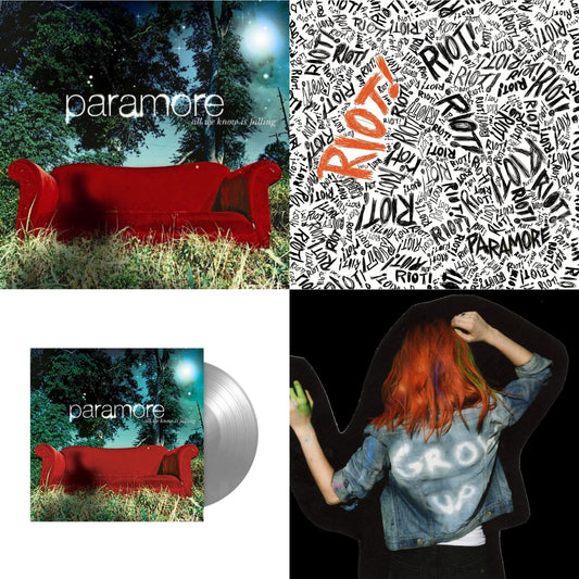 Paramore - Paramore (2LP) & All We Know Is Falling (Silver LP Vinyl) & Riot! (Fbr 25Th Anniversary Edtion/Silver LP Vinyl) & All We Know Is Falling Vinyl Record Bundle