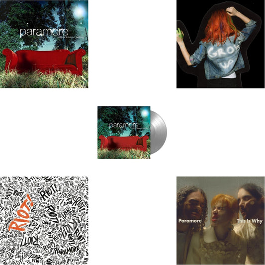 Paramore - Paramore (2LP) & This Is Why & All We Know Is Falling (Silver LP Vinyl) & Riot! (Fbr 25Th Anniversary Edtion/Silver LP Vinyl) & All We Know Is Falling