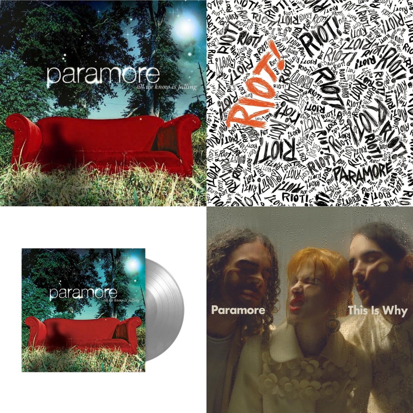 Paramore - This Is Why & All We Know Is Falling (Silver LP Vinyl) & Riot! (Fbr 25Th Anniversary Edtion/Silver LP Vinyl) & All We Know Is Falling