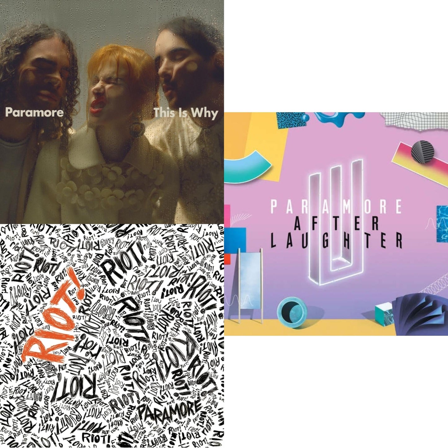 Paramore - This Is Why & Riot! (Fbr 25Th Anniversary Edtion/Silver LP Vinyl) & After Laughter (Black & White Marble LP Vinyl/Dl Card) (I)