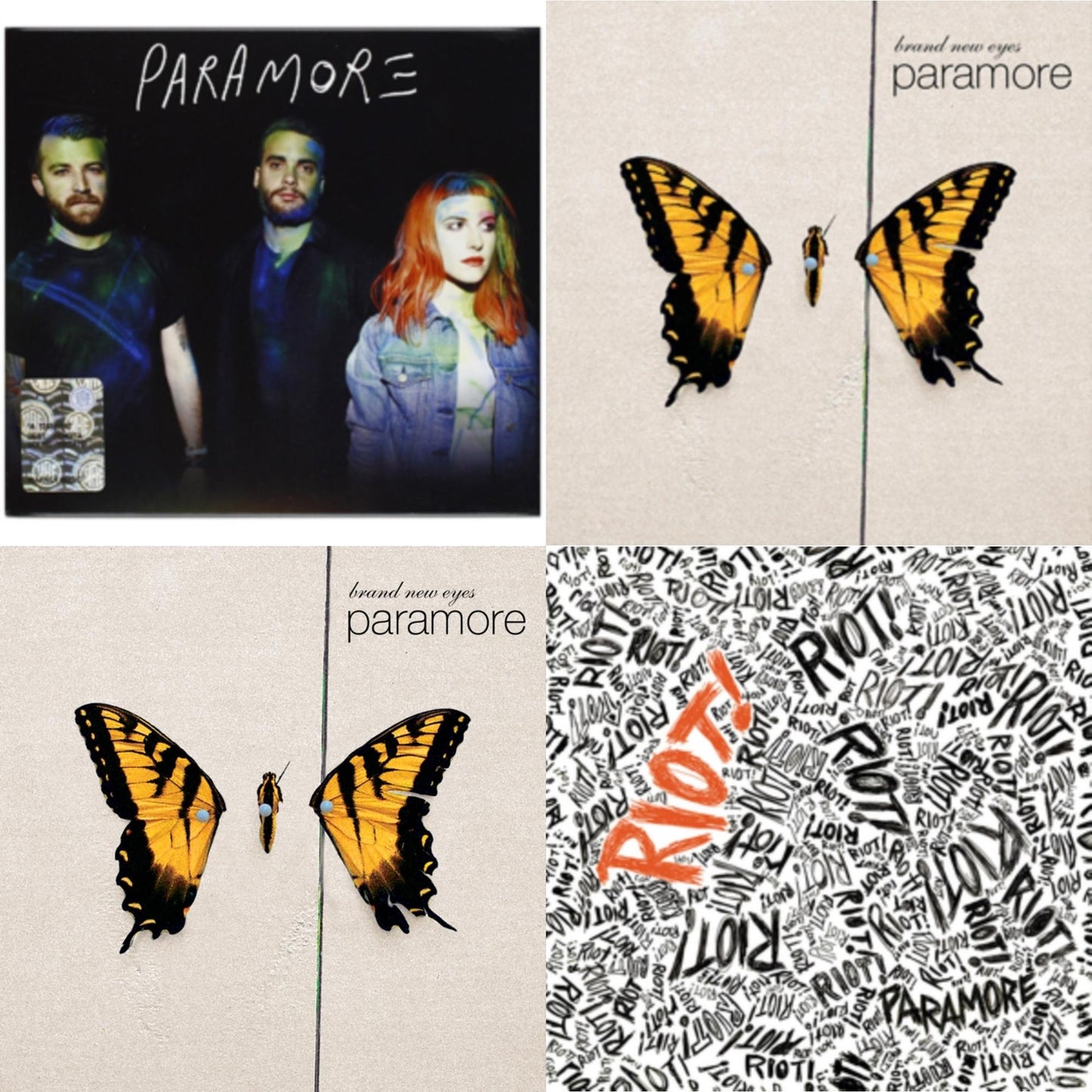 Paramore - Paramore & Brand New Eyes & Brand New Eyes & Riot - CD Bundle