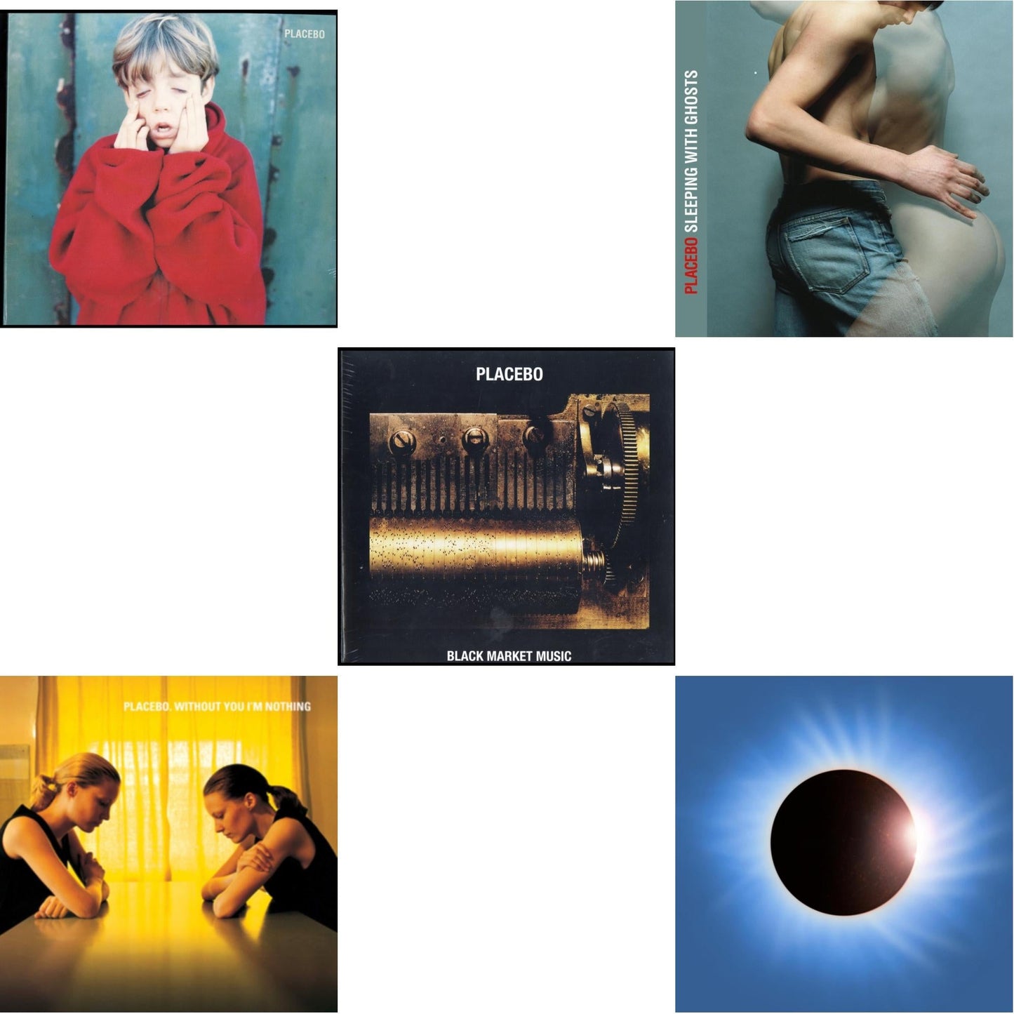 Placebo - Placebo & Without You I'm Nothing & Black Market Music & Sleeping With Ghosts & Battle For The Sun - LP Vinyl Bundle