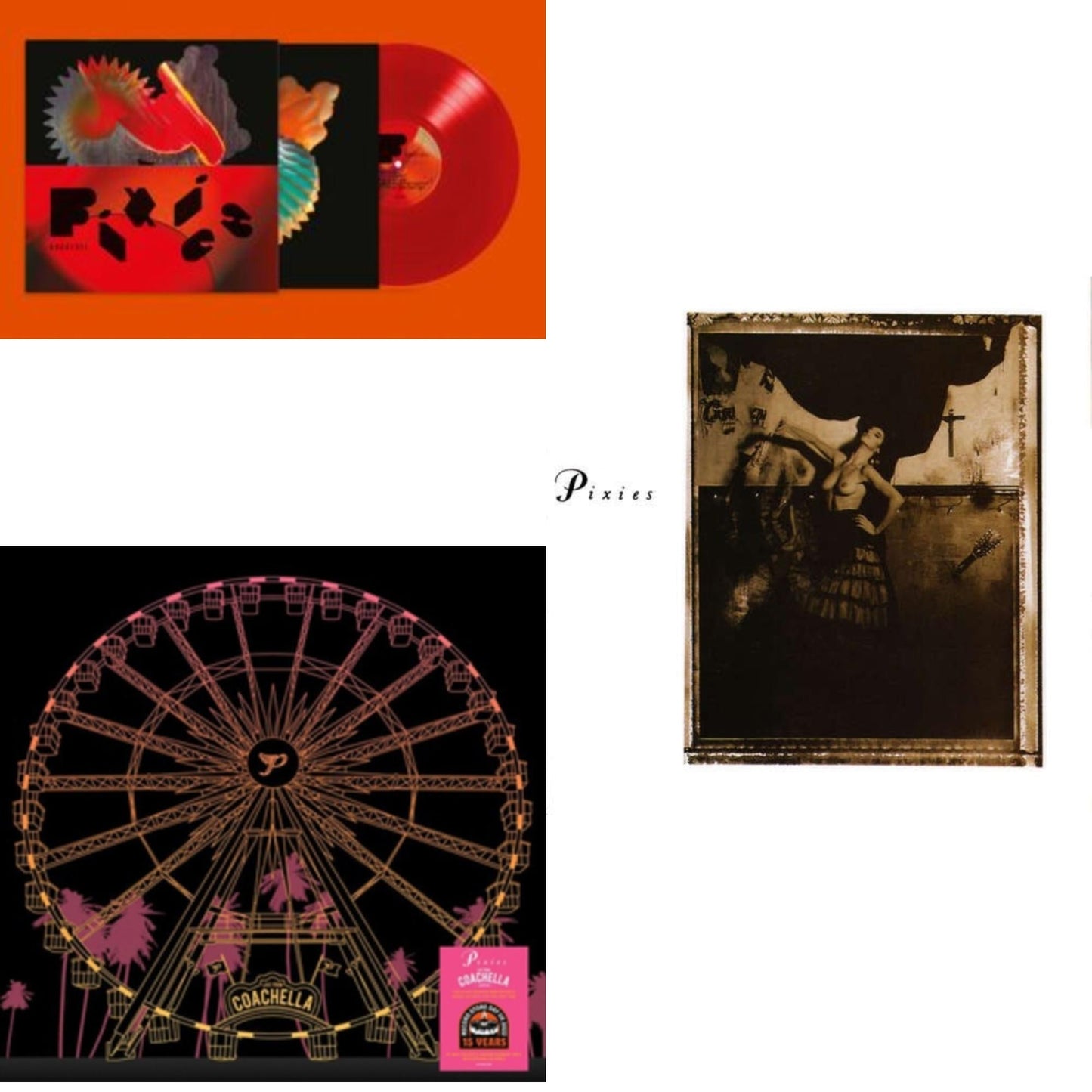 Pixies - Doggerel & Live At Coachella 2004 (140G/Orange & Yellow Marbled LP Vinyl/Etching D-Side) & Surfer Rosa