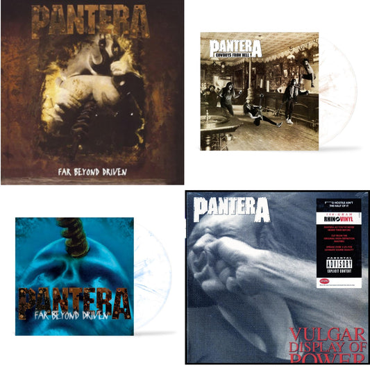 Pantera - Far Beyond Driven (Marbled Yellow LP Vinyl) (I) & Cowboys From Hell (Marbled Brown LP Vinyl) (I) & Vulgar Display Of Power & Far Beyond Driven
