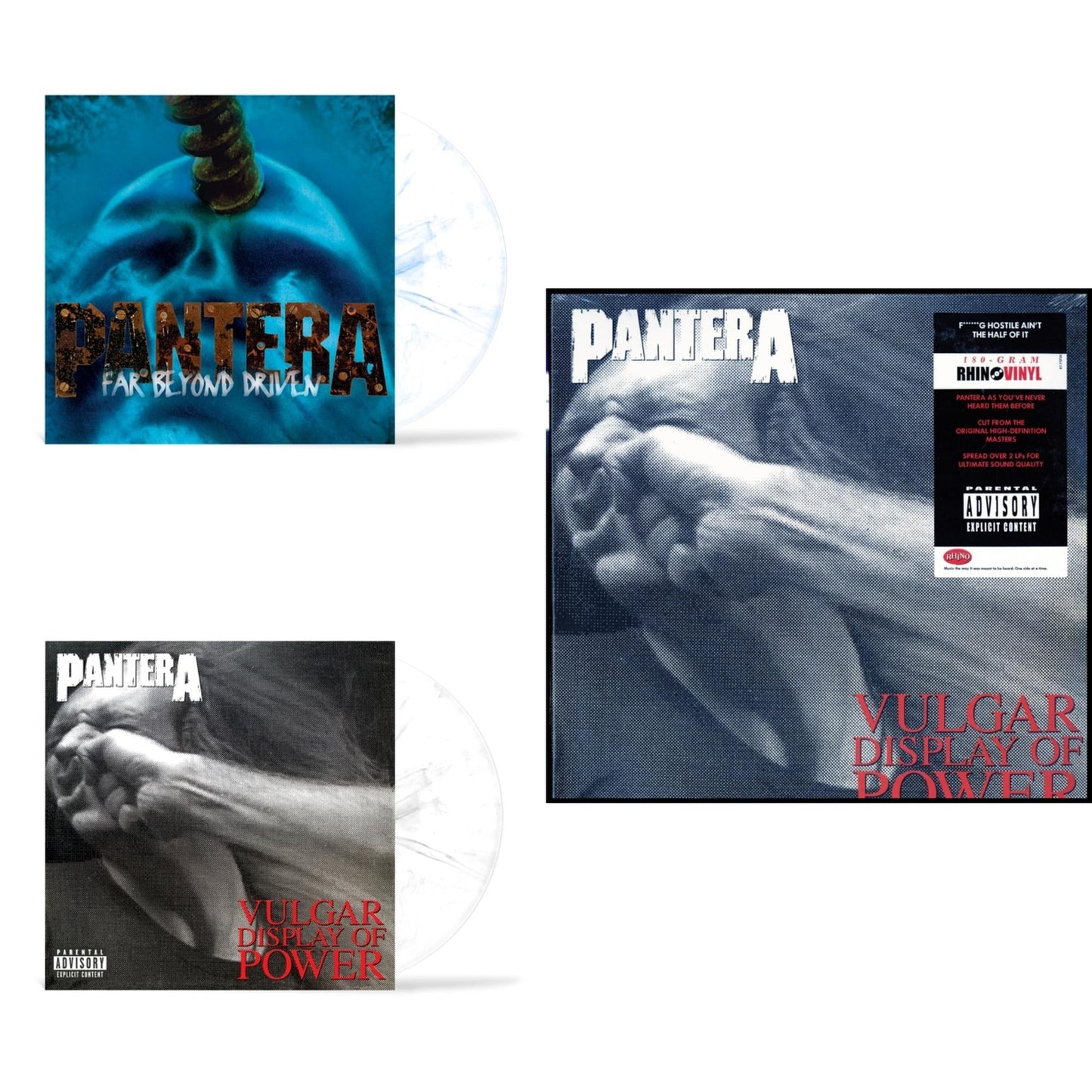 Pantera - Far Beyond Driven (Marbled Yellow LP Vinyl) (I) & Vulgar Display Of Power (Marbled Black/Grey LP Vinyl) (I) & Vulgar Display Of Power