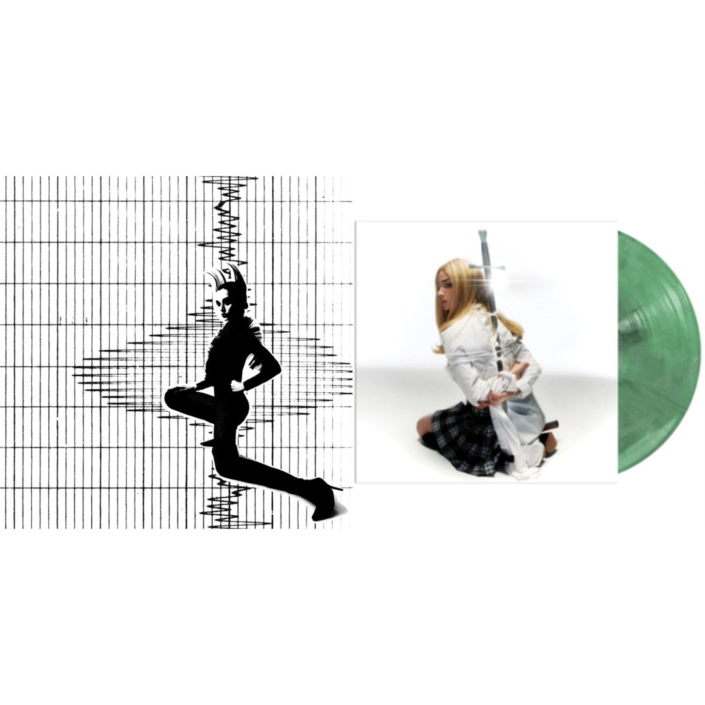 Poppy - Flux (Black & Aqua Blue Galaxy LP Vinyl) & Zig (Mint Green/Black & White Marble LP Vinyl)