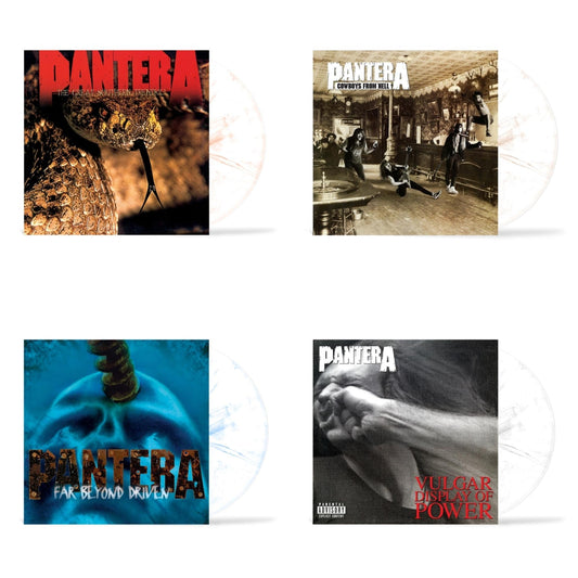 Pantera - Great Southern Trendkill (Marbled Orange LP Vinyl) (I) & Far Beyond Driven (Marbled Yellow LP Vinyl) (I) & Cowboys From Hell (Marbled Brown LP Vinyl) (I) & Vulgar Display Of Power (Marbled Black/Grey LP Vinyl) (I)