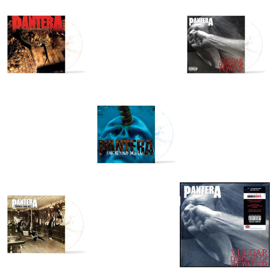 Pantera - Great Southern Trendkill (Marbled Orange LP Vinyl) (I) & Far Beyond Driven (Marbled Yellow LP Vinyl) (I) & Cowboys From Hell (Marbled Brown LP Vinyl) (I) & Vulgar Display Of Power (Marbled Black/Grey LP Vinyl) (I) & Vulgar Display Of Power