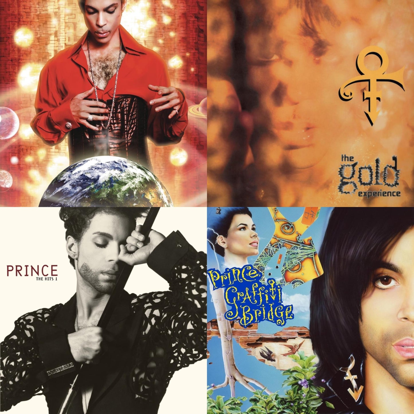 Prince - Planet Earth (150G LP Vinyl/ Purple LP Vinyl) & Gold Experience (2LP) & Hits 1 (X) (2LP) & Music From Graffiti Bridge (X) (2LP)