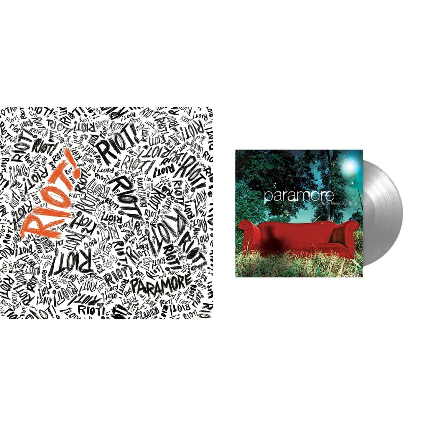 Paramore - All We Know Is Falling (Silver LP Vinyl) & Riot! (Fbr 25Th Anniversary Edtion/Silver LP Vinyl)