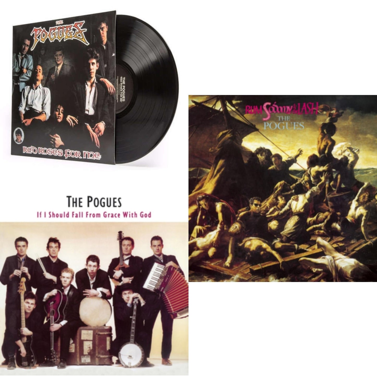 Pogues - Red Roses For Me & If I Should Fall From Grace With God (180G) & Rum Sodomy &The Lash (180G) - LP Vinyl Bundle