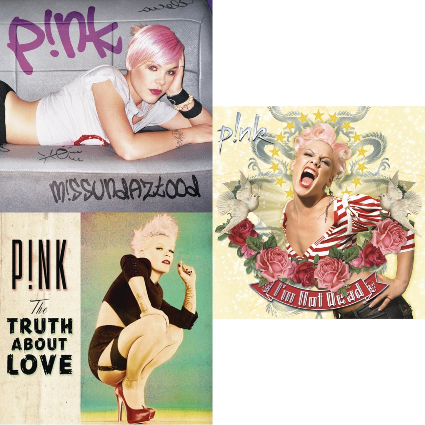 Pink - Missundaztood (2LP/140G) & Truth About Love & I’M Not Dead (Pink LP Vinyl)V