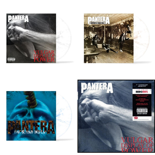 Pantera - Far Beyond Driven (Marbled Yellow LP Vinyl) (I) & Cowboys From Hell (Marbled Brown LP Vinyl) (I) & Vulgar Display Of Power (Marbled Black/Grey LP Vinyl) (I) & Vulgar Display Of Power