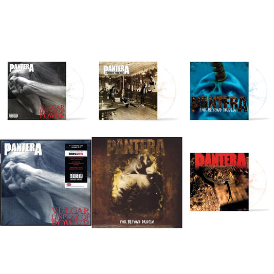 Pantera - Great Southern Trendkill (Marbled Orange LP Vinyl) (I) & Far Beyond Driven (Marbled Yellow LP Vinyl) (I) & Cowboys From Hell (Marbled Brown LP Vinyl) (I) & Vulgar Display Of Power (Marbled Black/Grey LP Vinyl) (I) & Vulgar Display Of Power