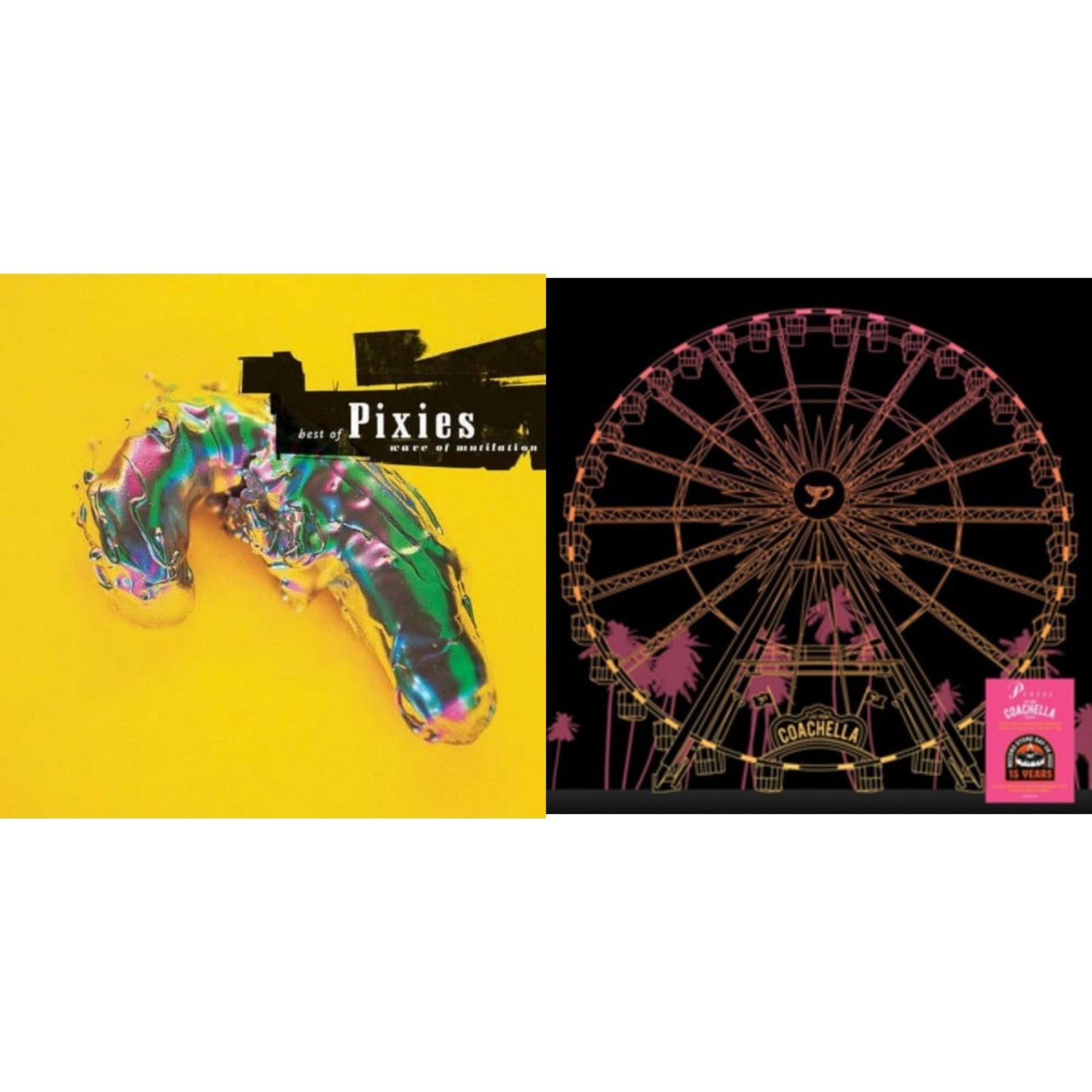 Pixies - Live At Coachella 2004 (140G/Orange & Yellow Marbled LP Vinyl/Etching D-Side) & Wave Of Mutilation: Best Of Pixies