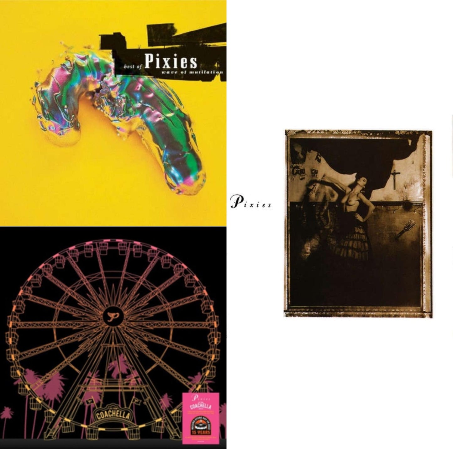Pixies - Live At Coachella 2004 (140G/Orange & Yellow Marbled LP Vinyl/Etching D-Side) & Surfer Rosa & Wave Of Mutilation: Best Of Pixies