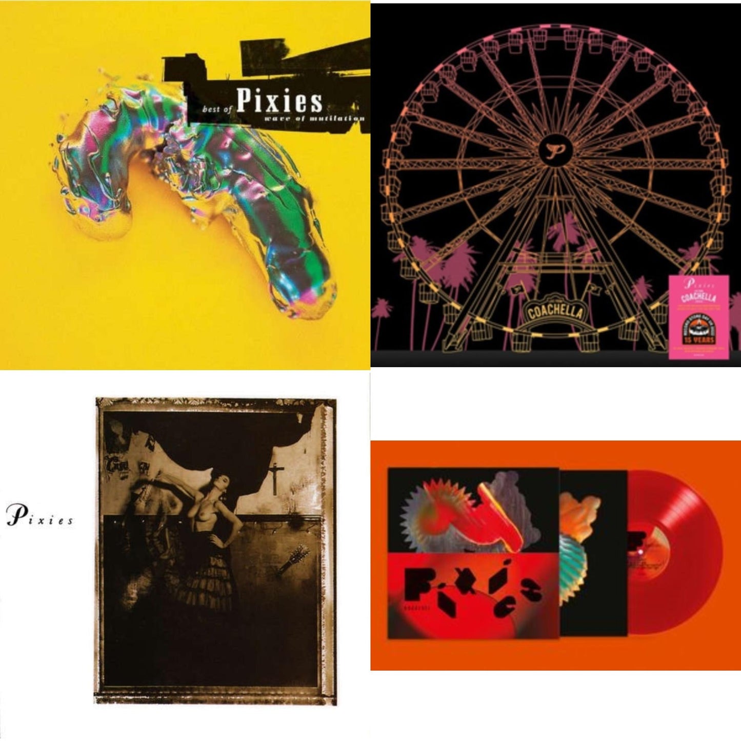 Pixies - Doggerel & Live At Coachella 2004 (140G/Orange & Yellow Marbled LP Vinyl/Etching D-Side) & Surfer Rosa & Wave Of Mutilation: Best Of Pixies
