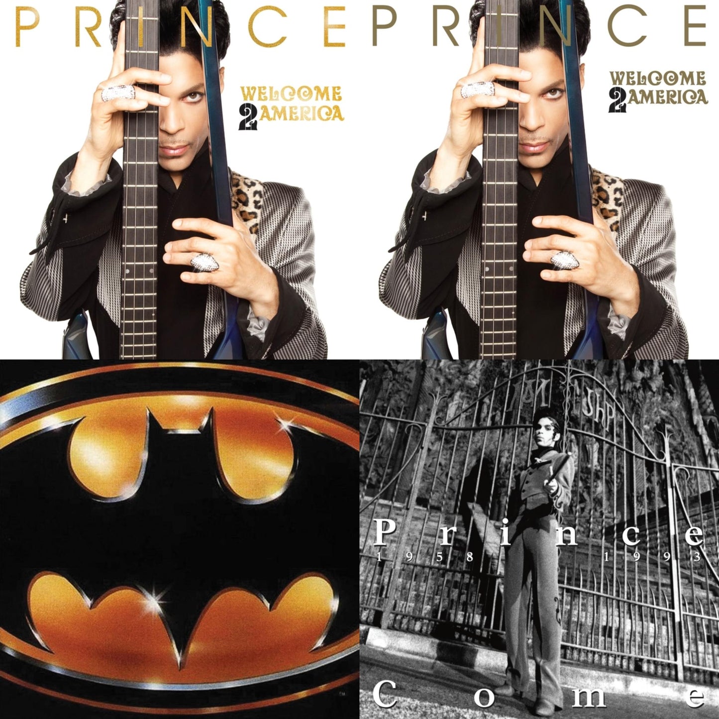 Prince - Welcome 2 America (2LP) & Welcome 2 America (Deluxe/2LP/CD/Blu-Ray) & Batman Ost & Come