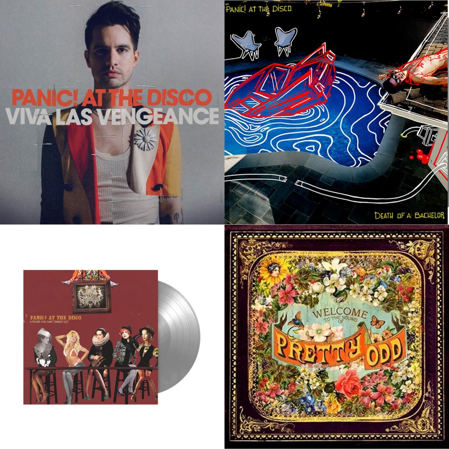 Panic! At The Disco - Viva Las Vengeance & Death Of A Bachelor (Fbr 25Th Anniversary/Silver LP Vinyl) & Fever You Can't Sweat Out (Fbr 25Th Anniversary Edition/Silver LP Vinyl) & Pretty Odd