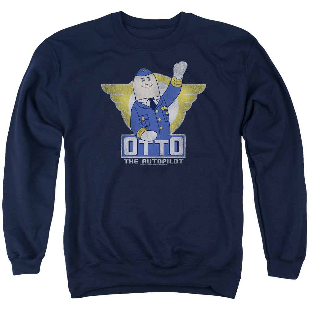 Airplane Otto Mens Crewneck Sweatshirt Navy