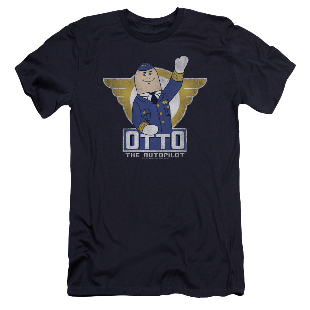 Airplane Otto Premium Bella Canvas Slim Fit Mens T Shirt Navy