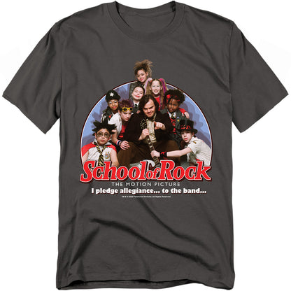 School Of Rock I Pledge Allegiance Mens T Shirt Charcoal Officially Licensed