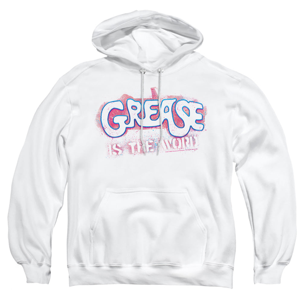 Grease Grease Is The Word Mens Hoodie White Officially Licensed