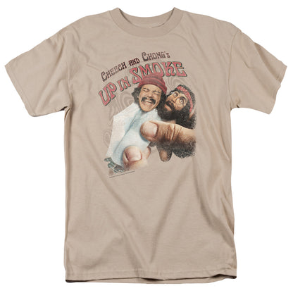 Up In Smoke Rolled Up Mens T Shirt Sand Officially Licensed