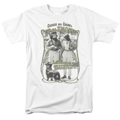 Up In Smoke Labrador Mens T Shirt White Officially Licensed