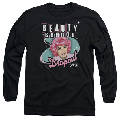 Grease Beauty School Dropout Mens Long Sleeve Shirt Black Officially Licensed Officially Licensed