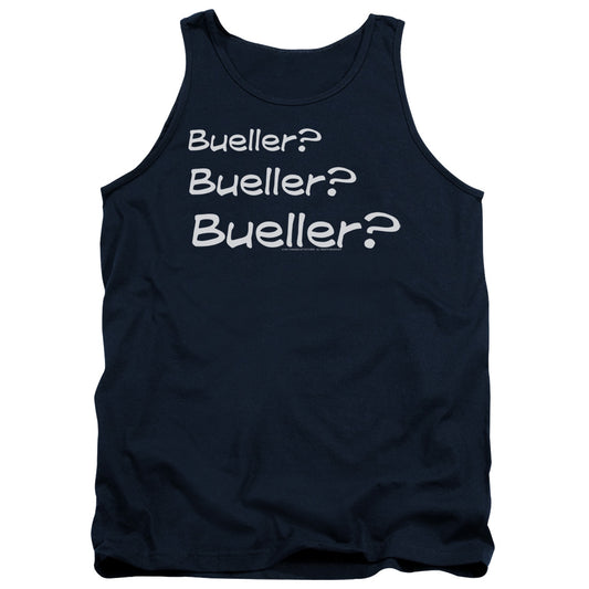 Ferris Bueller Bueller? Mens Tank Top Shirt Navy