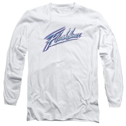 Flashdance Logo Mens Long Sleeve Shirt White Officially Licensed