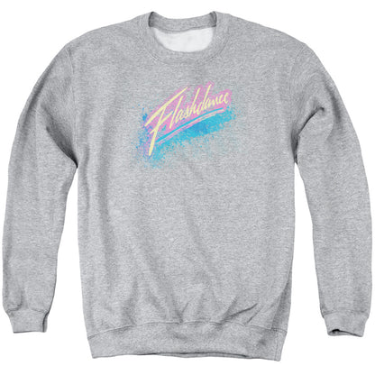 Flashdance Spray Logo Mens Crewneck Sweatshirt Athletic Heather