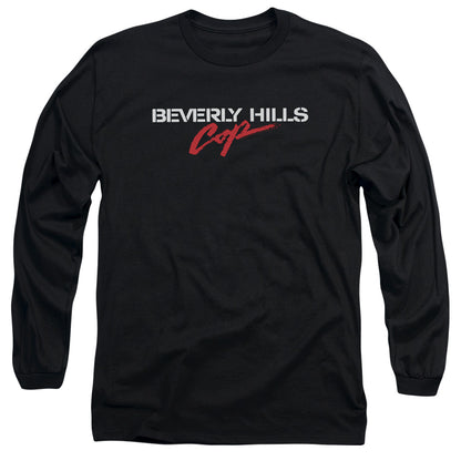 Beverly Hills Cop Logo Mens Long Sleeve Shirt Black Officially Licensed