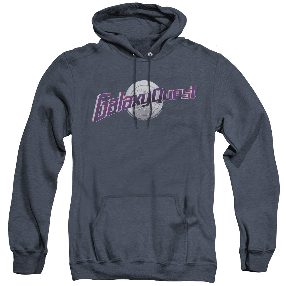 Galaxy Quest Logo Heather Mens Hoodie Navy Officially Licensed