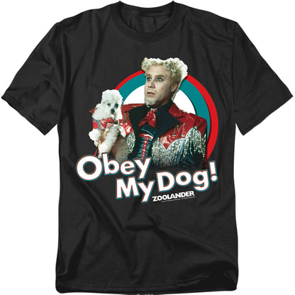 Zoolander Obey My Dog Mens T Shirt Black Officially Licensed