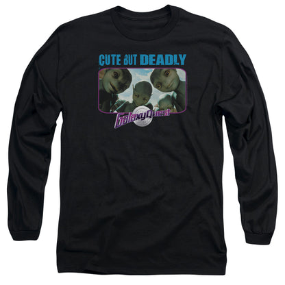 Galaxy Quest Cute But Deadly Mens Long Sleeve Shirt Black Officially Licensed Officially Licensed