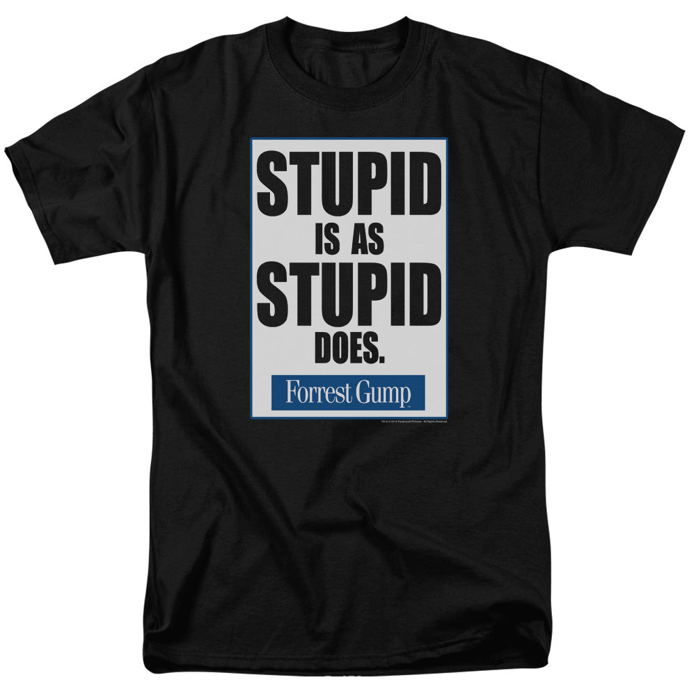 Forrest Gump Stupid Is Mens T Shirt Black