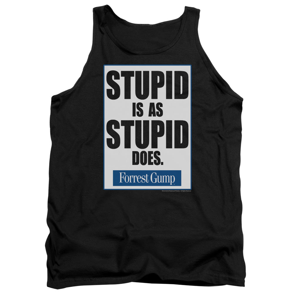 Forrest Gump Stupid Is Mens Tank Top Shirt Black Officially Licensed