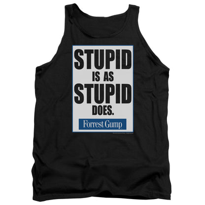 Forrest Gump Stupid Is Mens Tank Top Shirt Black Officially Licensed