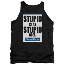Load image into Gallery viewer, Forrest Gump Stupid Is Mens Tank Top Shirt Black