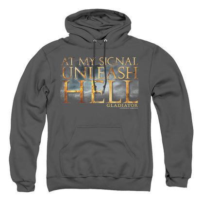 Gladiator Unleash Hell Mens Hoodie Black Officially Licensed